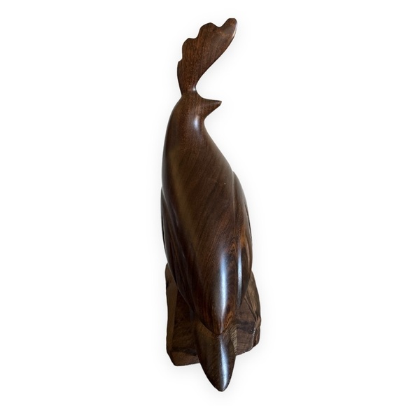 Vintage 11" Large Ironwood Quail Bird on Rock Wood Sculpture Carving READ - Picture 6 of 14